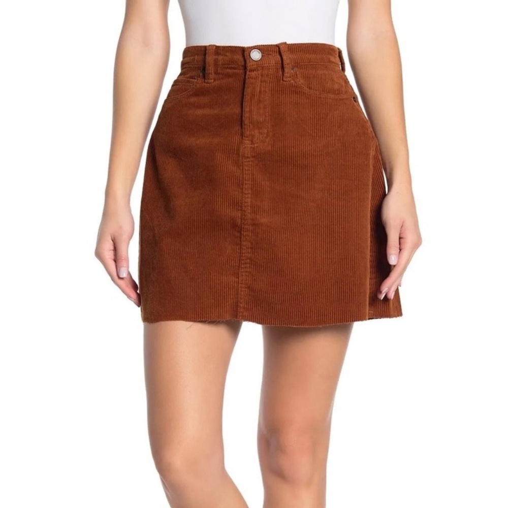 Blank NYC corduroy skirt - burnt orange brown - size 29